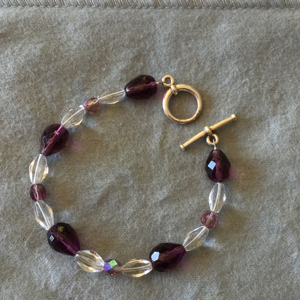 Purple beaded bracelet